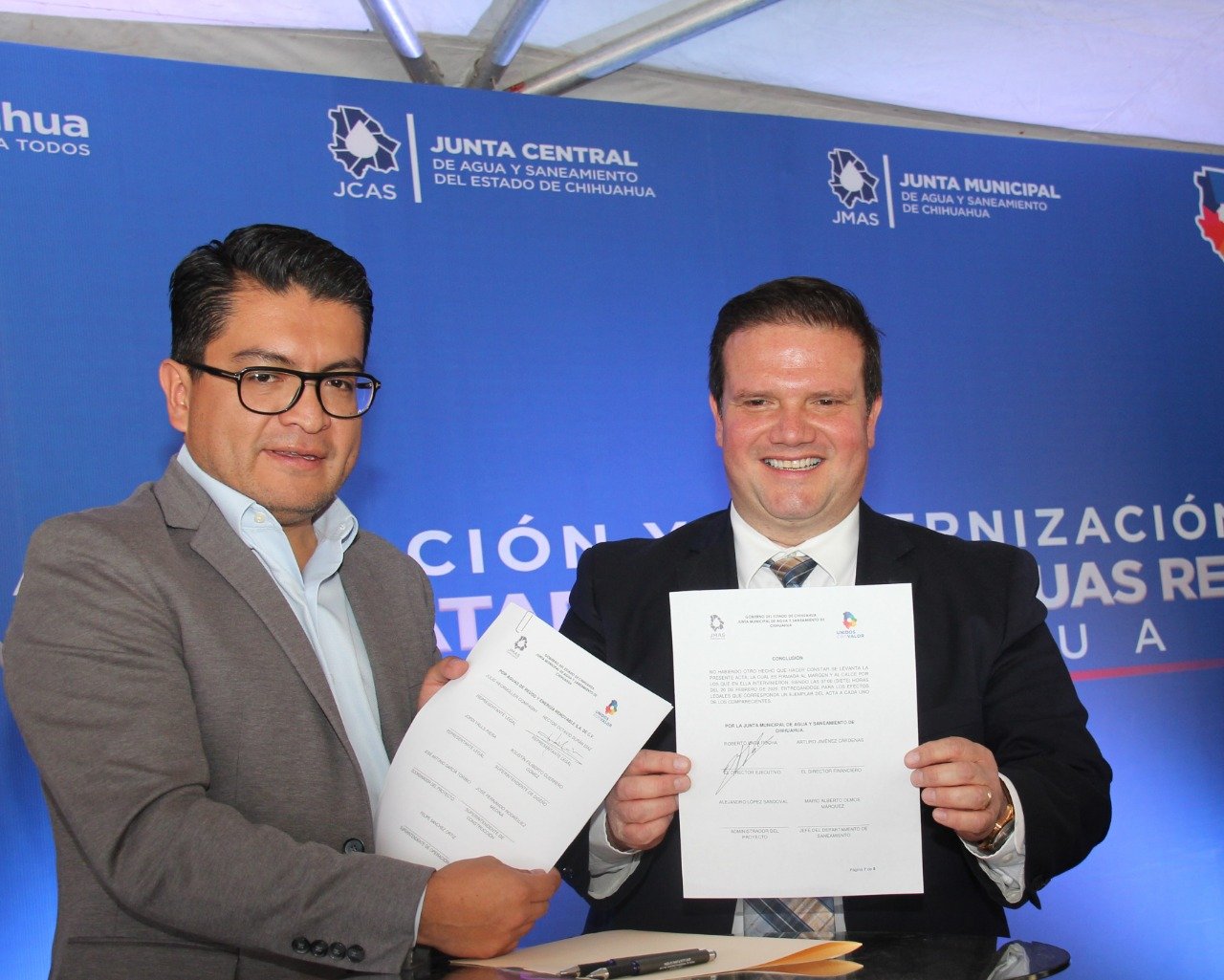 Firma de convenio para rehabilitación de plantas de aguas residuales