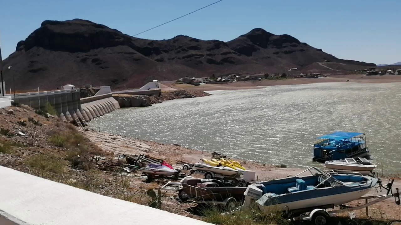 Vista Panorámica de la #PresaLasVirgenes​, al 16 marzo del 2021