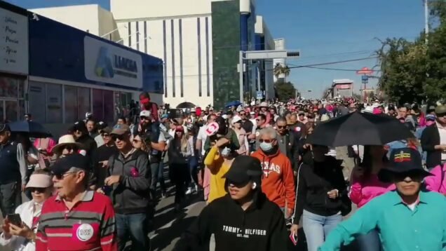Marchan en Chihuahua Capital bajo el lema “El INE no se toca”